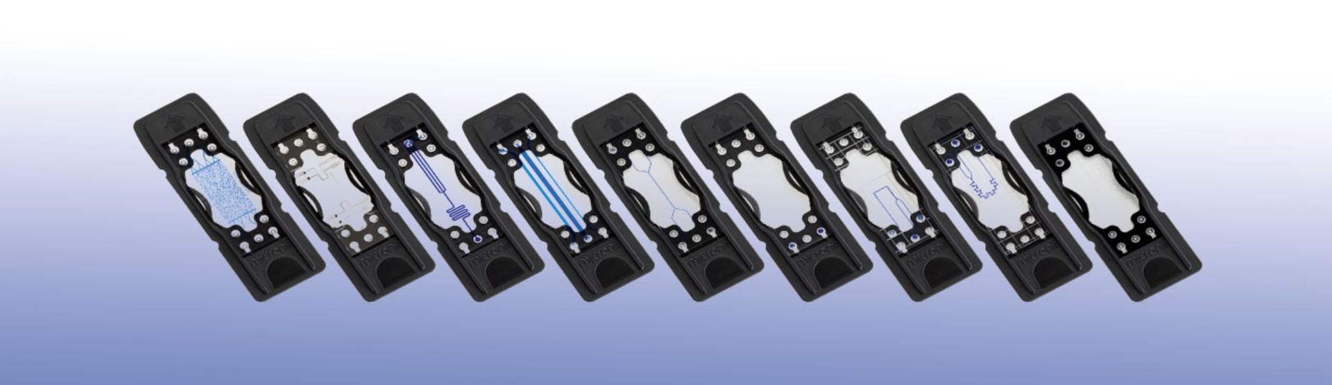 Selection of microfluidic chips available in Micronit's web store