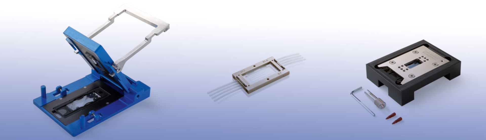 Overview of Micronit's chip holders available in the web store