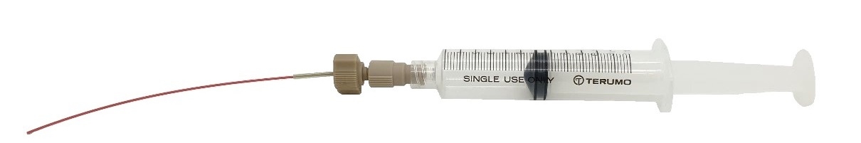 Syringe to tube connection kit